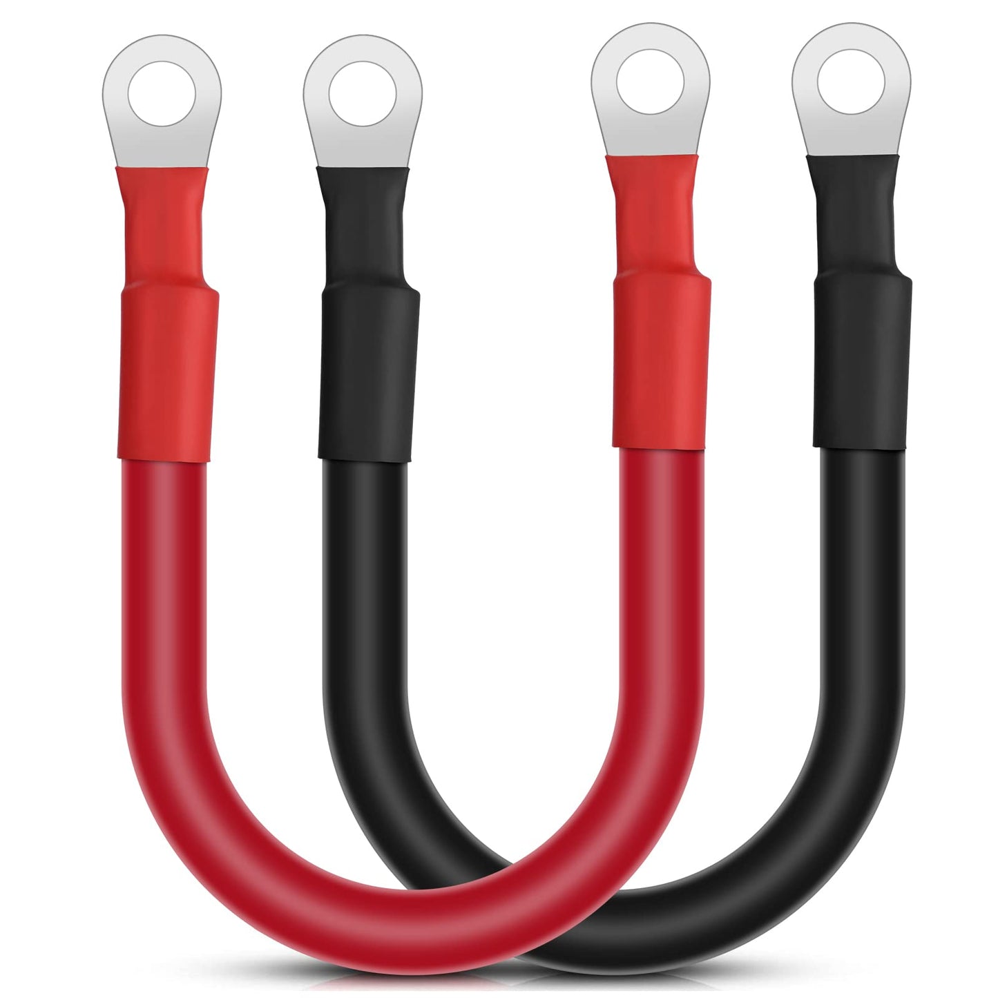 Akumulatora kabeļi URAQT 2 gab. 30CM 35mm² 2AWG, M10 gredzenveida uzgaļi, vara