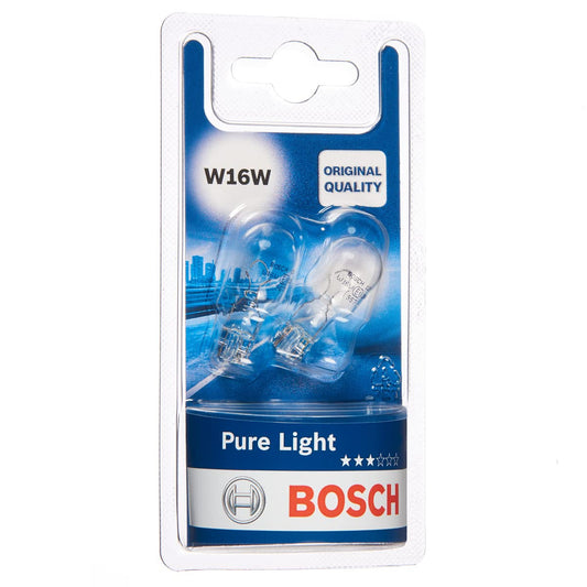 Bosch W16W Pure Light transportlukturi - 12 V 16 W W2,1x9,5d - 2 gabali
