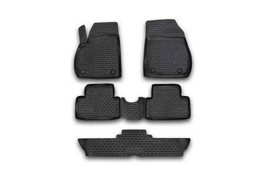 Element Pielāgoti Premium 3D gumijas paklāji kājām, izstrādāti OPEL Zafira Tourer C, 2011-2019, 7 sēdvietas, 5 gab.