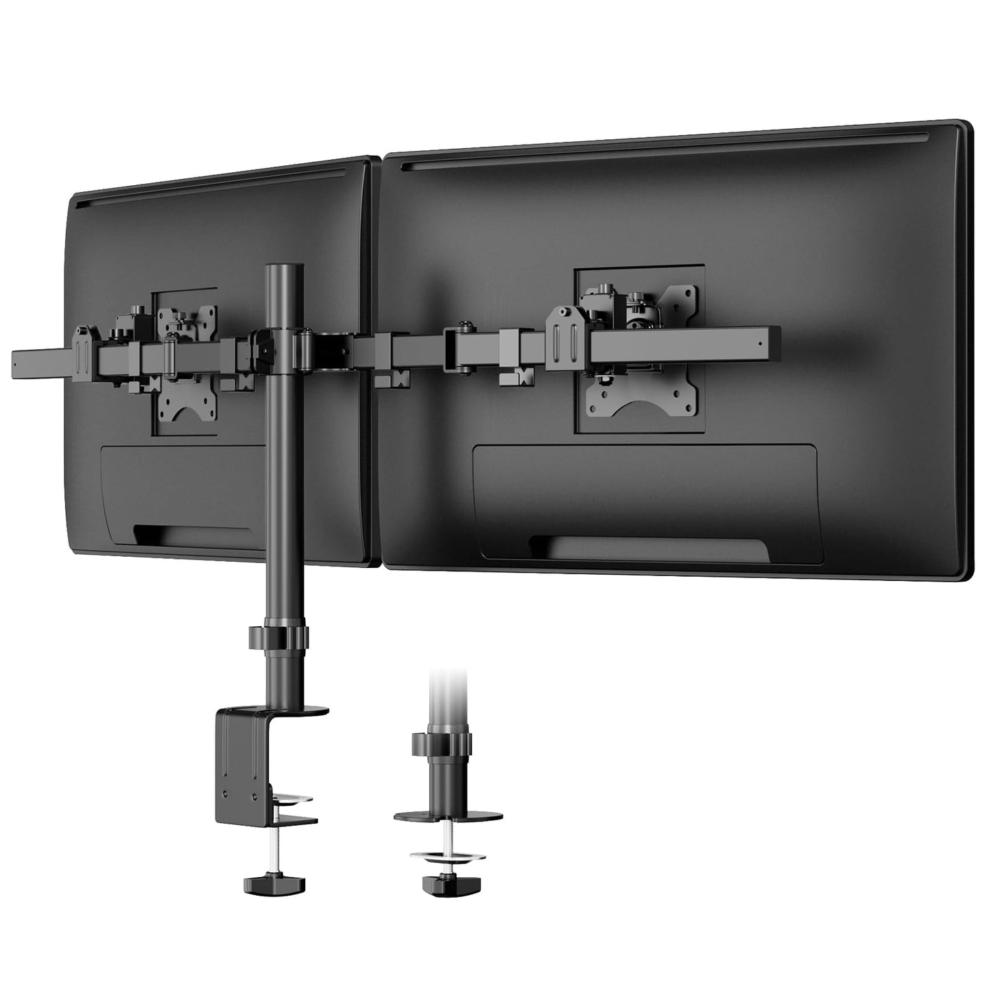 Monitora turētājs PUTORSEN 24~38 collu 2 monitoriem, regulējams VESA slīdnis, 9kg uz katru roku, VESA 75/100 mm