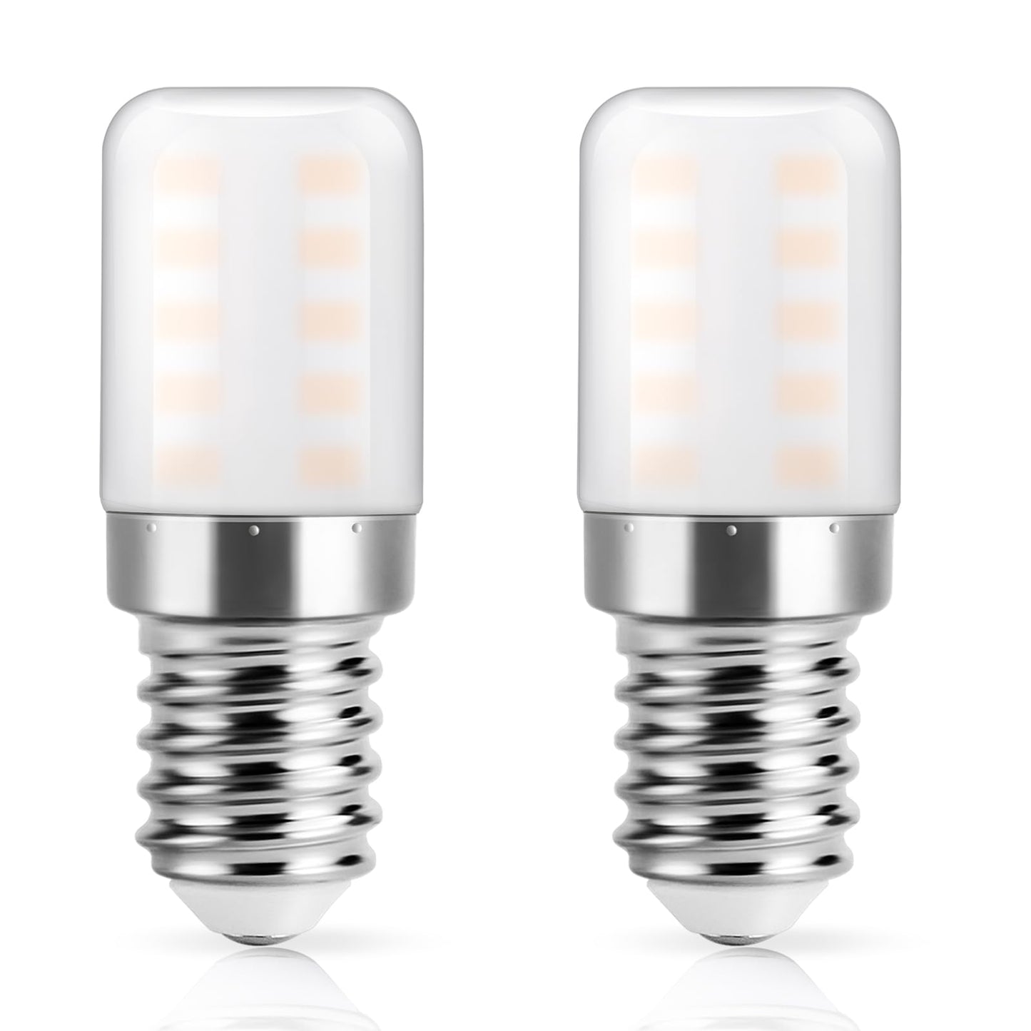 DiCUNO led spuldze E14 led ledusskapim 3W, silti balta 2700K, 30W ekvivalents, 2 gab.