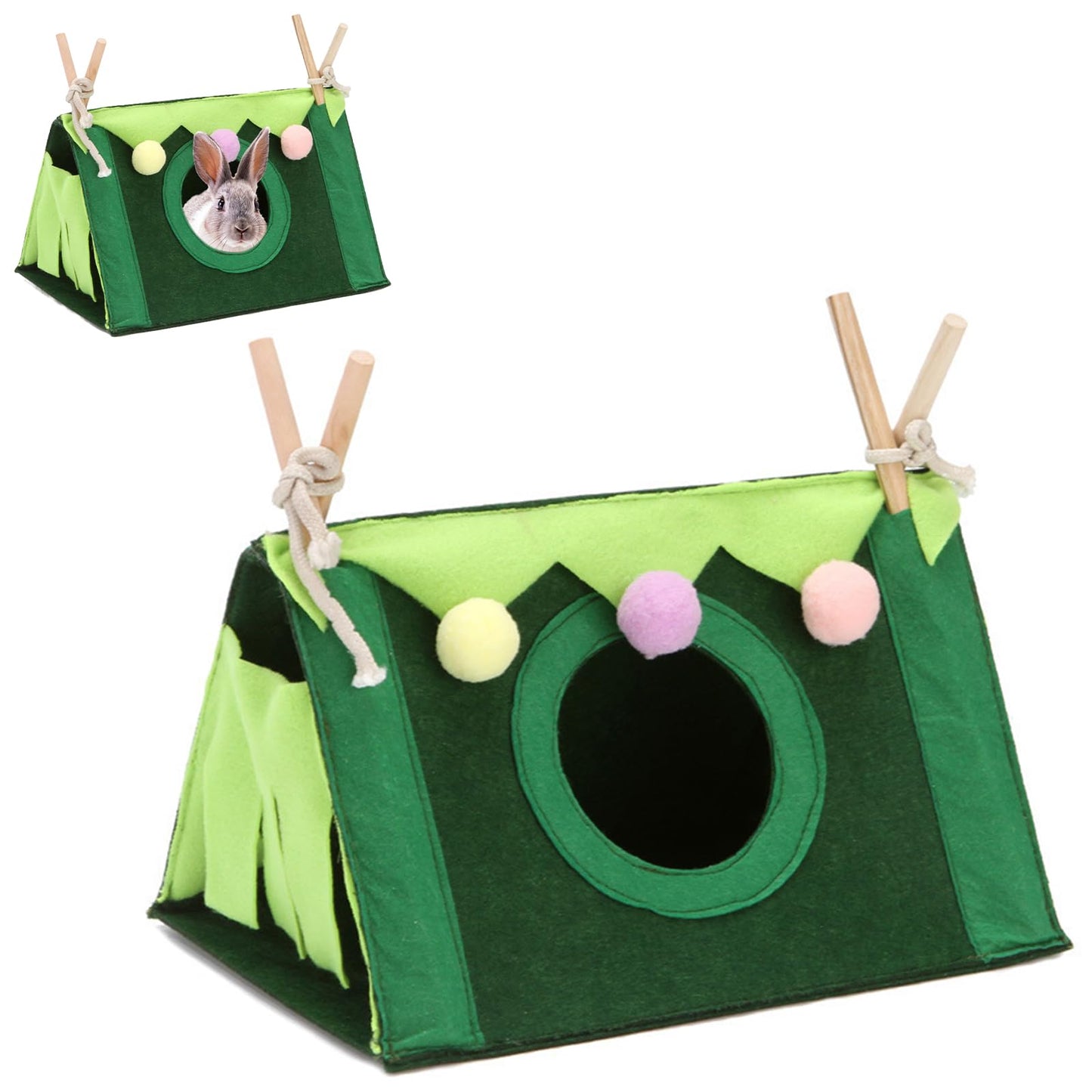 Jūrascūciņu mājiņa ar stūri, Jūrascūciņu meža slēptuve, Guinea Pig Hideaway, mazo dzīvnieku stūra šūpuļtīkls, mazo dzīvnieku gultas, mājīga ala fretkām, šinšilām, ežiem, kāmjiem un planierižurkām