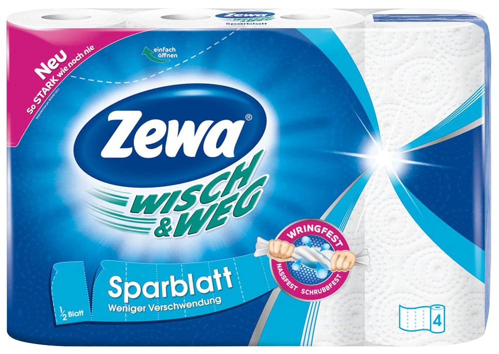 Papīra dvieļi Zewa Wisch & Weg Sparblatt, 4 gab.