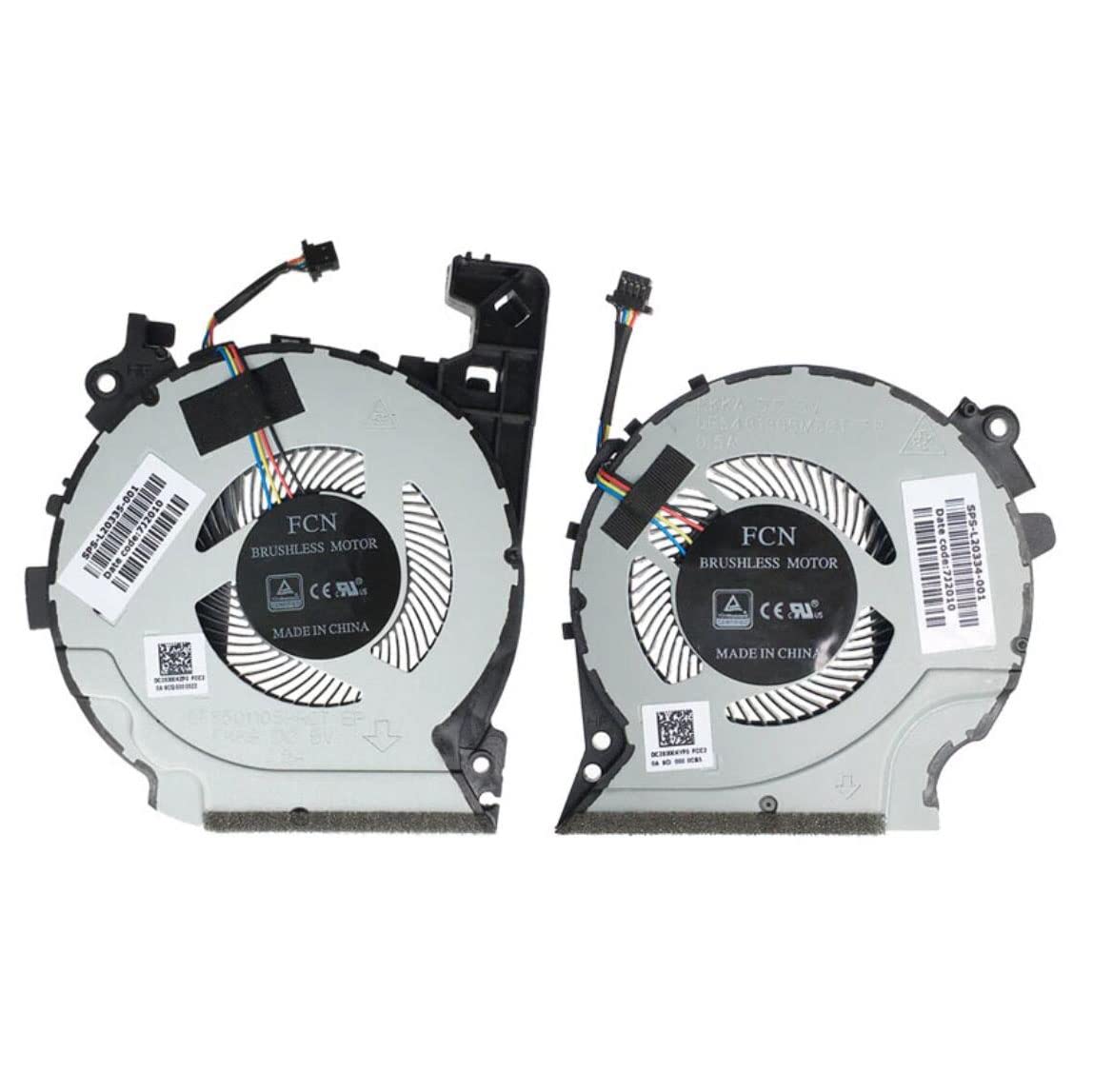 Gaļīgs lapu CPU+GPU ventilatora aizvietotājs - Saderīgs ar HP Pavilion 15-cx sēriju, modelis L20335-000.
