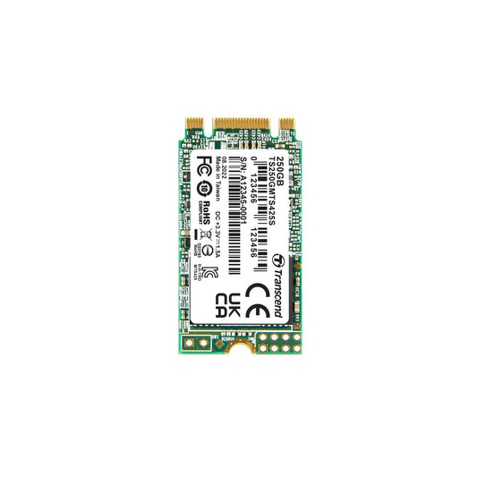 Transcend 250GB SATA III M.2 SSD - 6Gb/s speed, 42mm form factor, high-performance storage solution.