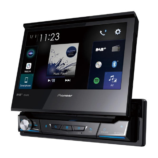 Pioneer AVH-Z7200DAB-AN 1-DIN multimediju atskaņotājs ar DAB antenu, 7-Zoll ClearType skārienekrāns, viedtālruņa savienojums, Apple Car Play, Android Auto, USB, Bluetooth, 13 joslu grafiskais ekvalaizers