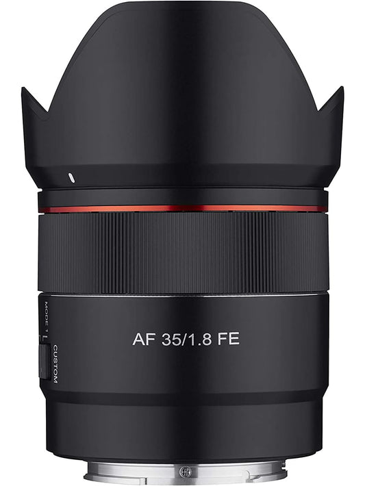 Samyang 35 mm F1.8 autofokusa kompakts pilna kadra plaša leņķa objektīvs Sony E-mount, melns (SYIO3518-E)