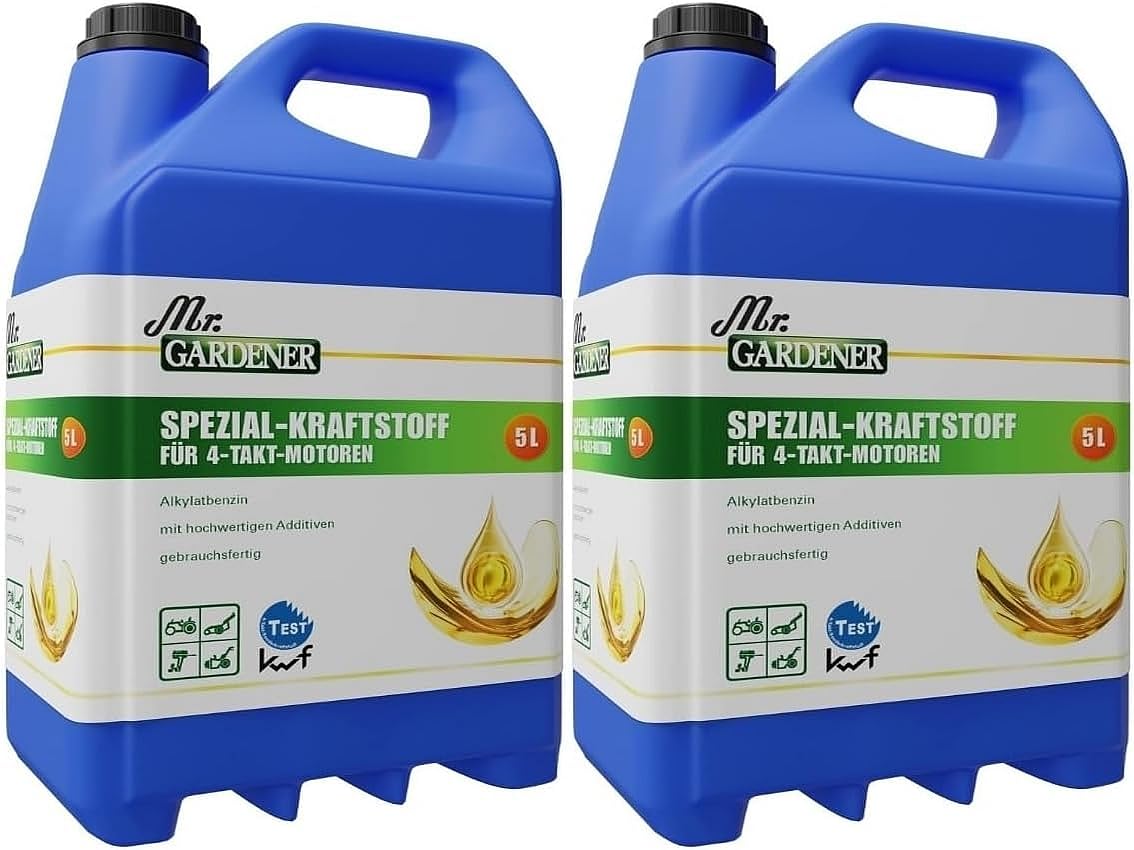 Alkilāta benzīns 4-taktu motoriem, 2 x 5 Liter
