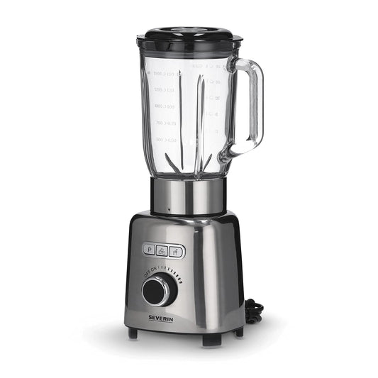 SEVERIN stacionārais blenderis - 1,5L stikla trauks, ledus smalcinātājs, 6 asmeņu nerūsējošā tērauda nazis