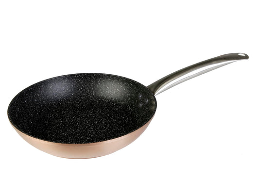 WECOOK! Profesionālā cepšanas panna 24 cm - ekoloģisks pretpiedeguma akmens, kalts alumīnijs, nerūsējošā tērauda rokturis