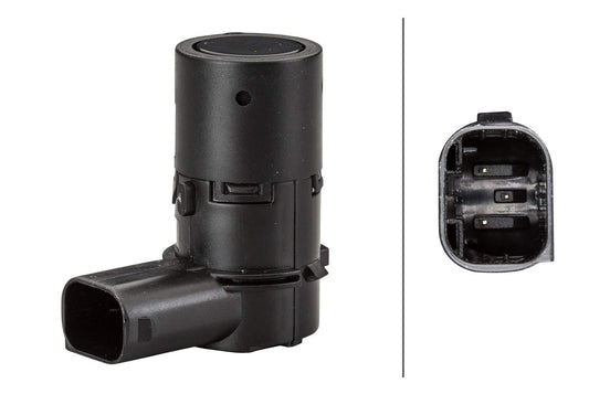 HELLA 6PX 358 141-111 sensors, parkošanās palīgs - leņķis - 3-polu - piespraužams - krāsojams - ar stiprinājuma gredzenu