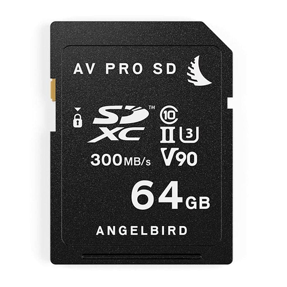 Angelbird SD Karte AV PRO UHS-II 64GB V90 - High-speed storage, V90 video performance, ideal for professional use.