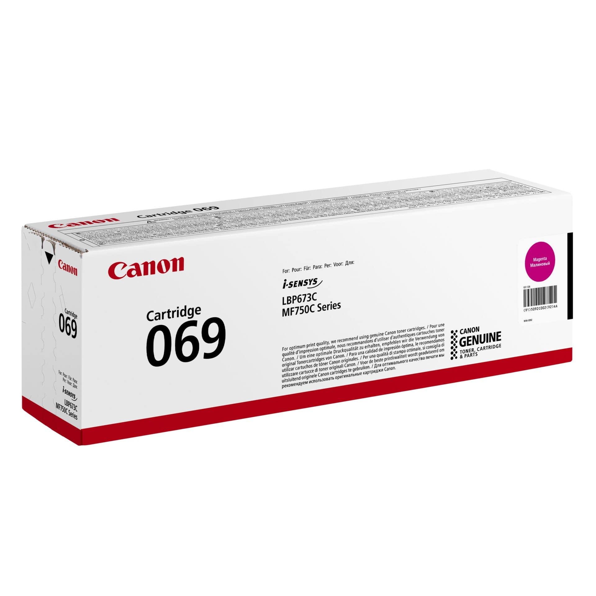 Canon 069 Toner Cartridge - Magenta, original, compatible with i-SENSYS LBP673Cdw, LBP673dw, MF752Cdw, MF754Cdw