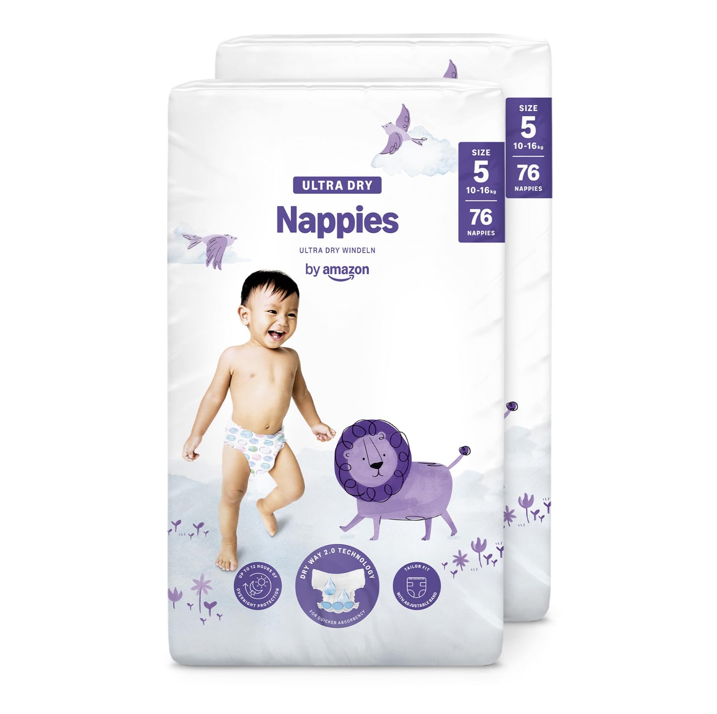 By. izmērs (10-16 kg) - MĒNEŠA KASTE, baltas, 152 gab. (2 iepakojumi pa 76) (agrāk ar zīmolu Mama Bear, identisks produkts)