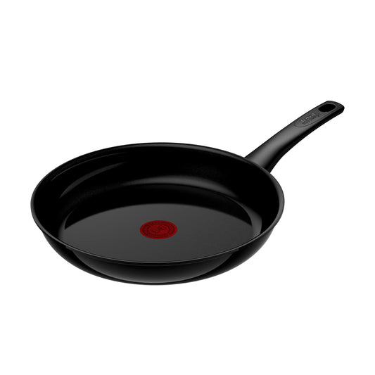Tefal Renew On Black 28 cm frying pan - ceramic coating, eco-friendly, thermo signal, suitable for all stovetops, non-toxic, black