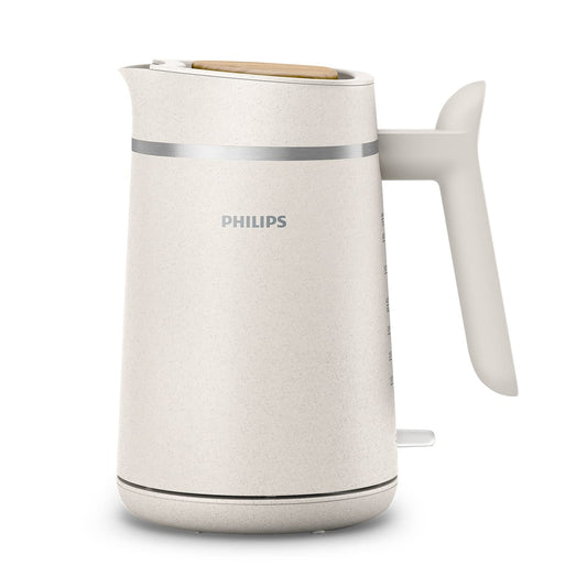 Philips HD9365/10 Conscious Collection - Biodegradable, 100% recycled plastic, 2200W, 1.7L capacity, cream color.