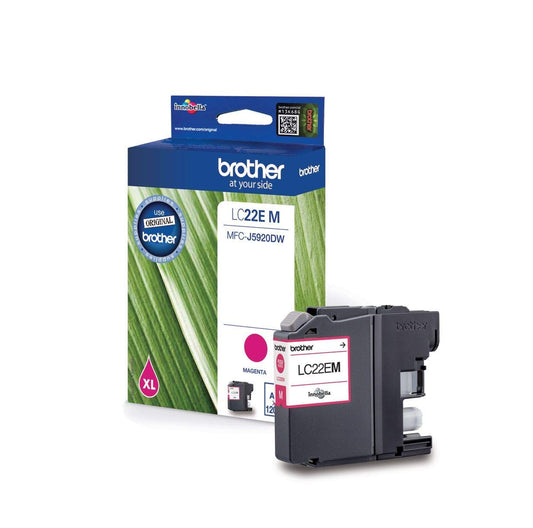 Brother LC22EM - Original magenta ink cartridge for Brother MFC-J5920DW printer, high-quality and reliable printing.