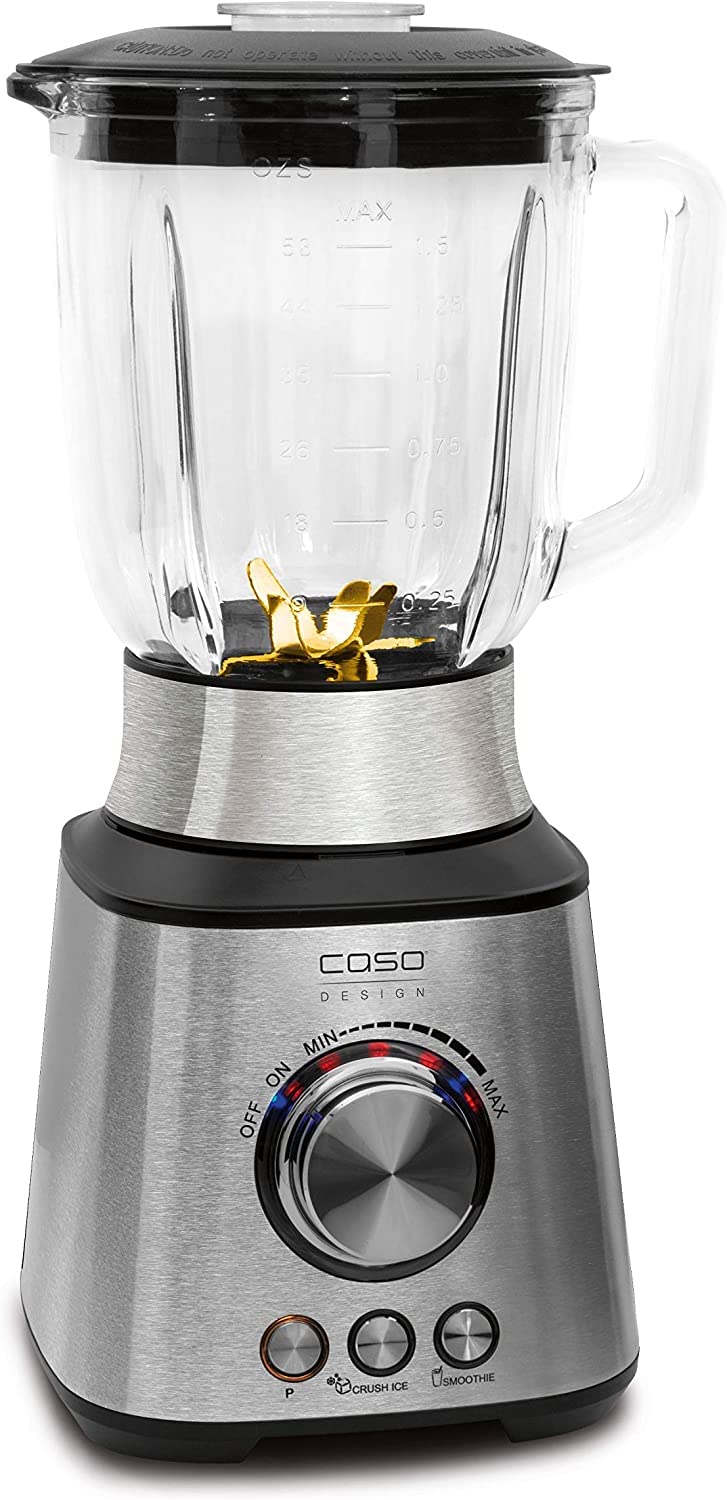 Caso MX 1000 - 1000W stationary mixer, 17 speeds, heat-resistant 1.5L, stainless steel, black