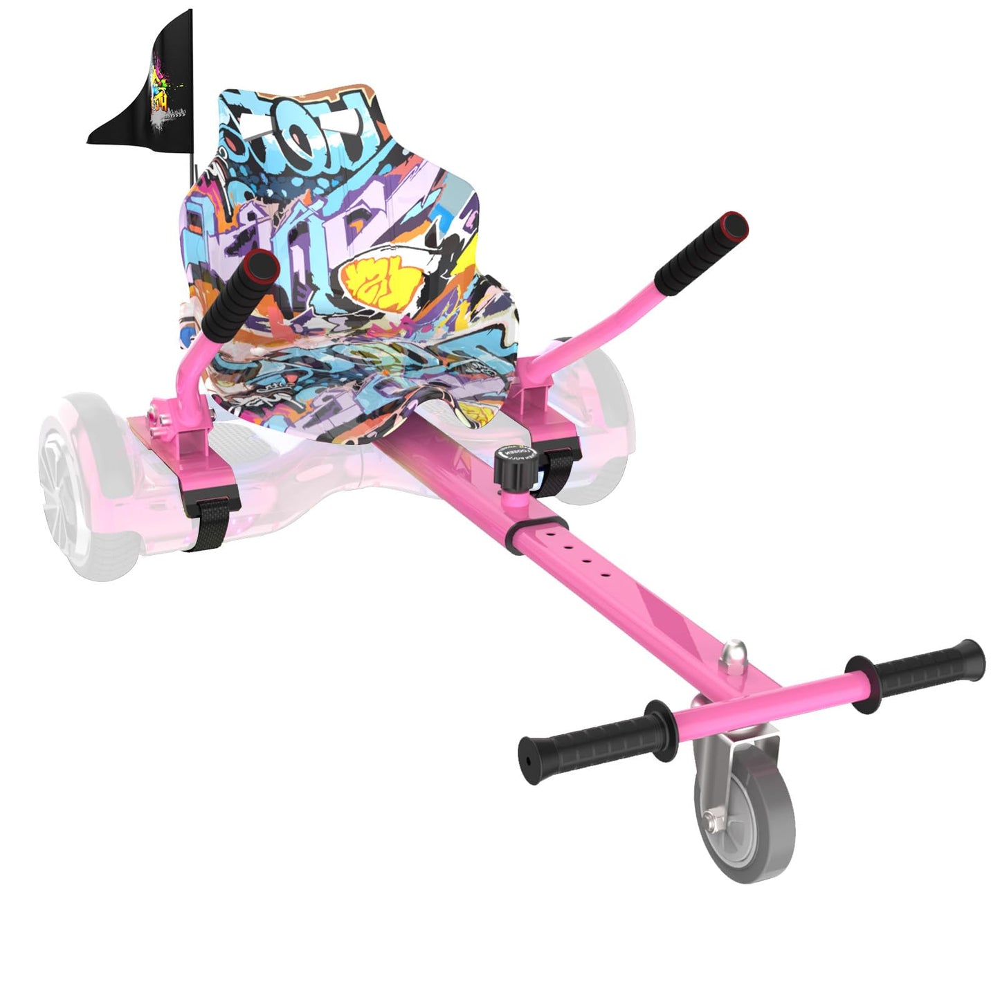 Hoverkart kartinga sēdeklis 6,5–10 collu hoverbordam, rozā