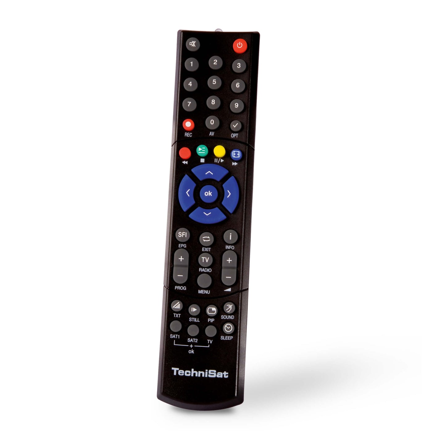 TechniSat tālvadības pults PVR 235 – oriģinālā rezerves tālvadības pults bez logo, kas der DIGICORDER HD S2/K2, TECHNISTAR S1/S2/K1, melna