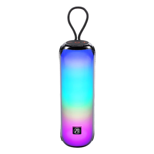 MusicMan Pārnēsājamais Bluetooth skaļrunis ar RGB diskotēkas gaismām, FM radio, USB un MicroSD atskaņošanu, 1800mAh akumulatoru, iebūvētu mikrofonu un AUX ieeju – Bezvadu ballīšu skaļrunis BT-X66