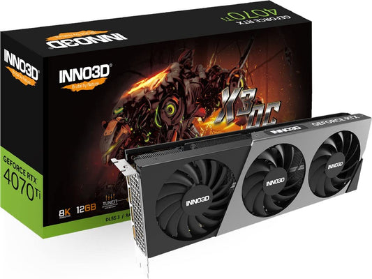 Inno3D N407T3-126XX-186148N - High-performance graphics card with advanced cooling and efficient power management.