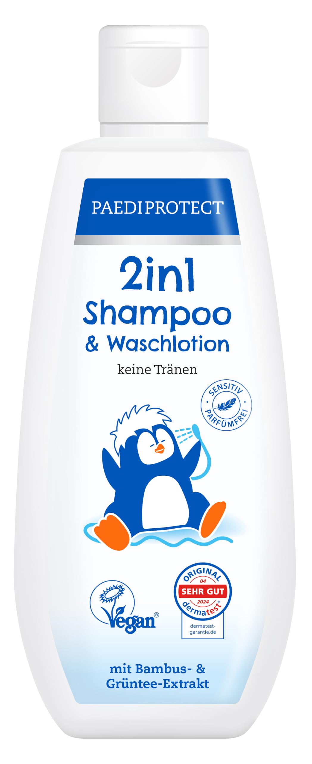 PAEDIPROTECT 2in1 šampūns un mazgāšanās losjons ādai un matiem, 200 ml