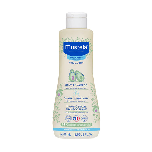 Bērnu šampūns Mustela Gentle Shampoo, maigs šampūns ar avokado, 500 ml