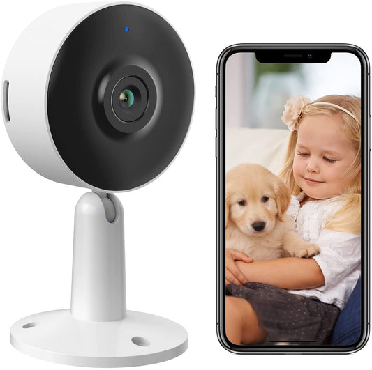 ARENTI IN1 iekštelpu drošības kameras 1GB, 1080p Full HD bērnu monitors mājdzīvnieku kamera ar telefonu APP, nakts redzamība, 2-virzienu audio, kustības/tonis atpazīšana, SD karte un mākoņkrātuve, Alexa saderīgs