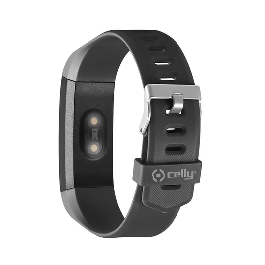 BuddyHRThermo Black - Smart watch with heart rate monitor and temperature tracking features.