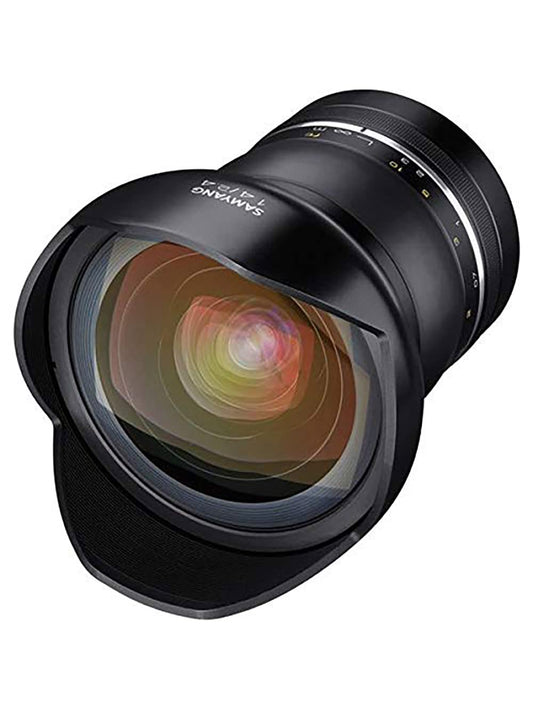 Samyang SYXP14-C XP 14 mm f/2.4 augstas ātruma platleņķa objektīvs Canon EF ar integrētu AE mikroshēmu, melns