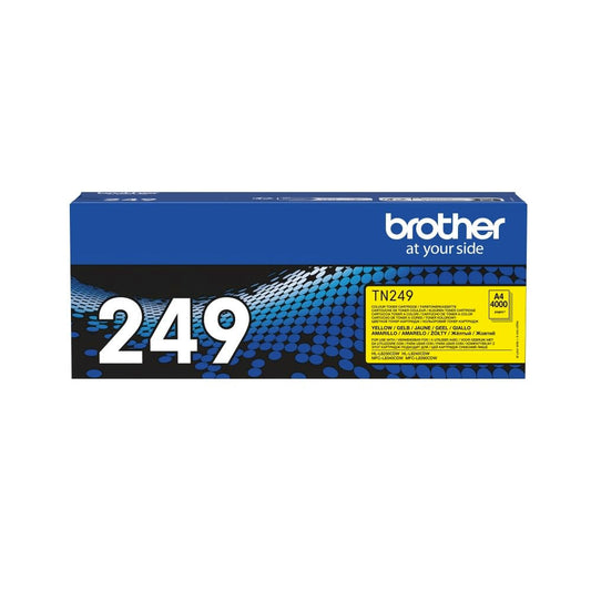 Brother TN-249Y Yellow Toner Cartridge - High yield, vibrant color, compatible with Brother printers.