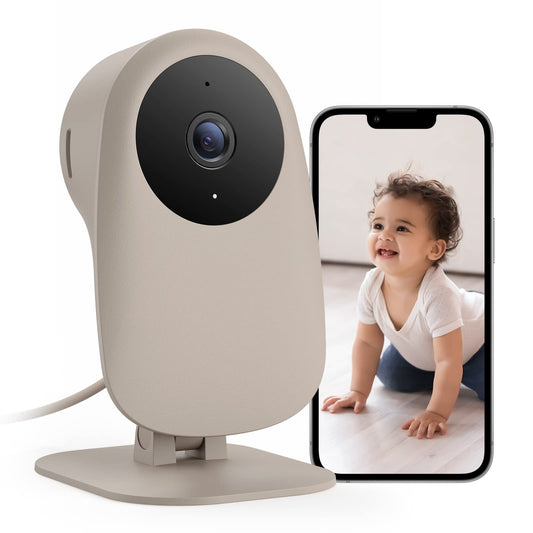 Bērnu monitors nooie ar kameru un Wi-Fi, 1080P nakts redzamība, lietotne un tālruņa savienojums, kustību un raudāšanas noteikšana, saderīgs ar Alexa