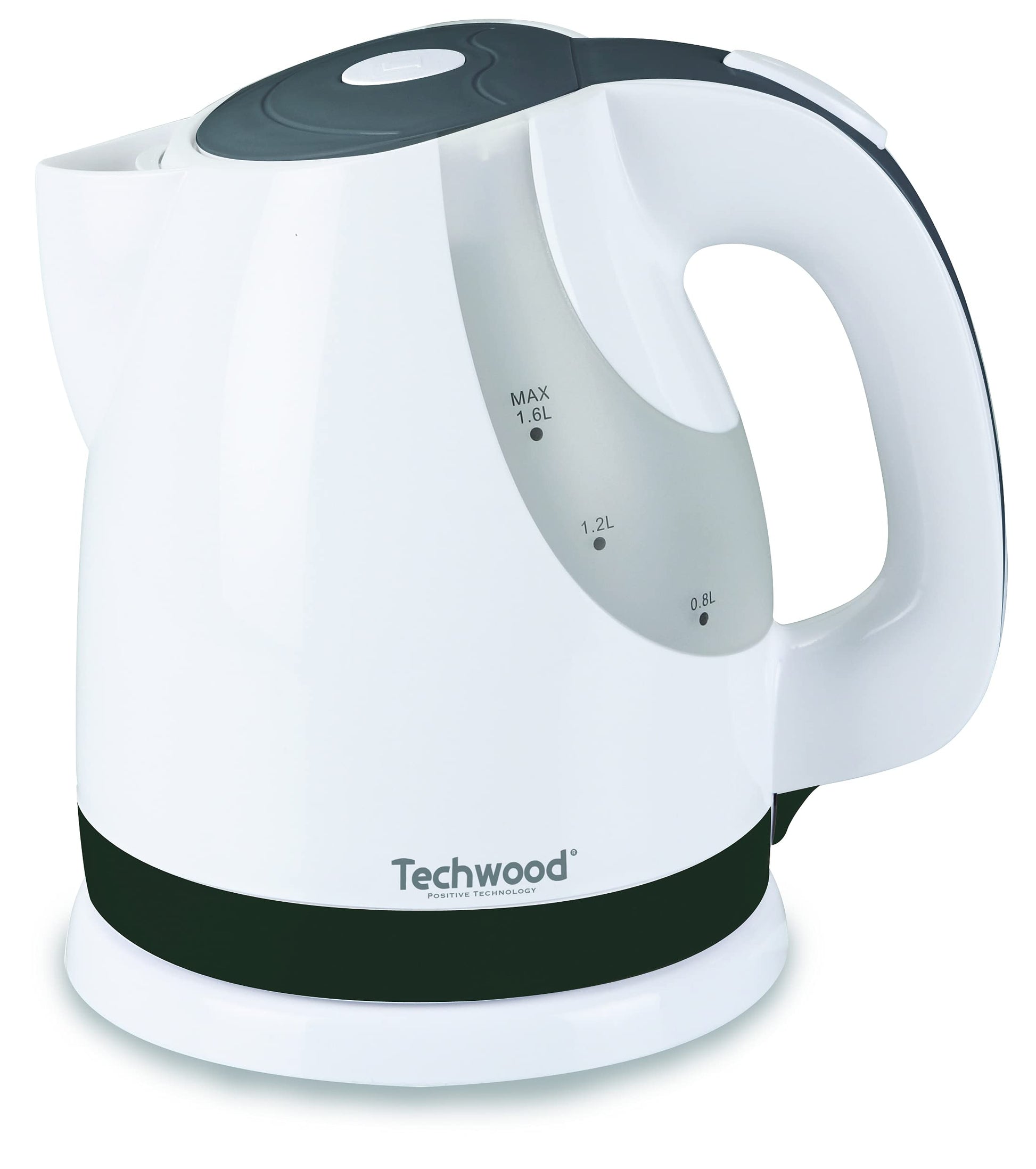 TECHWOOD tb-1626 Kettle - White, 1.6L capacity, sleek design, fast boiling, automatic shut-off feature.