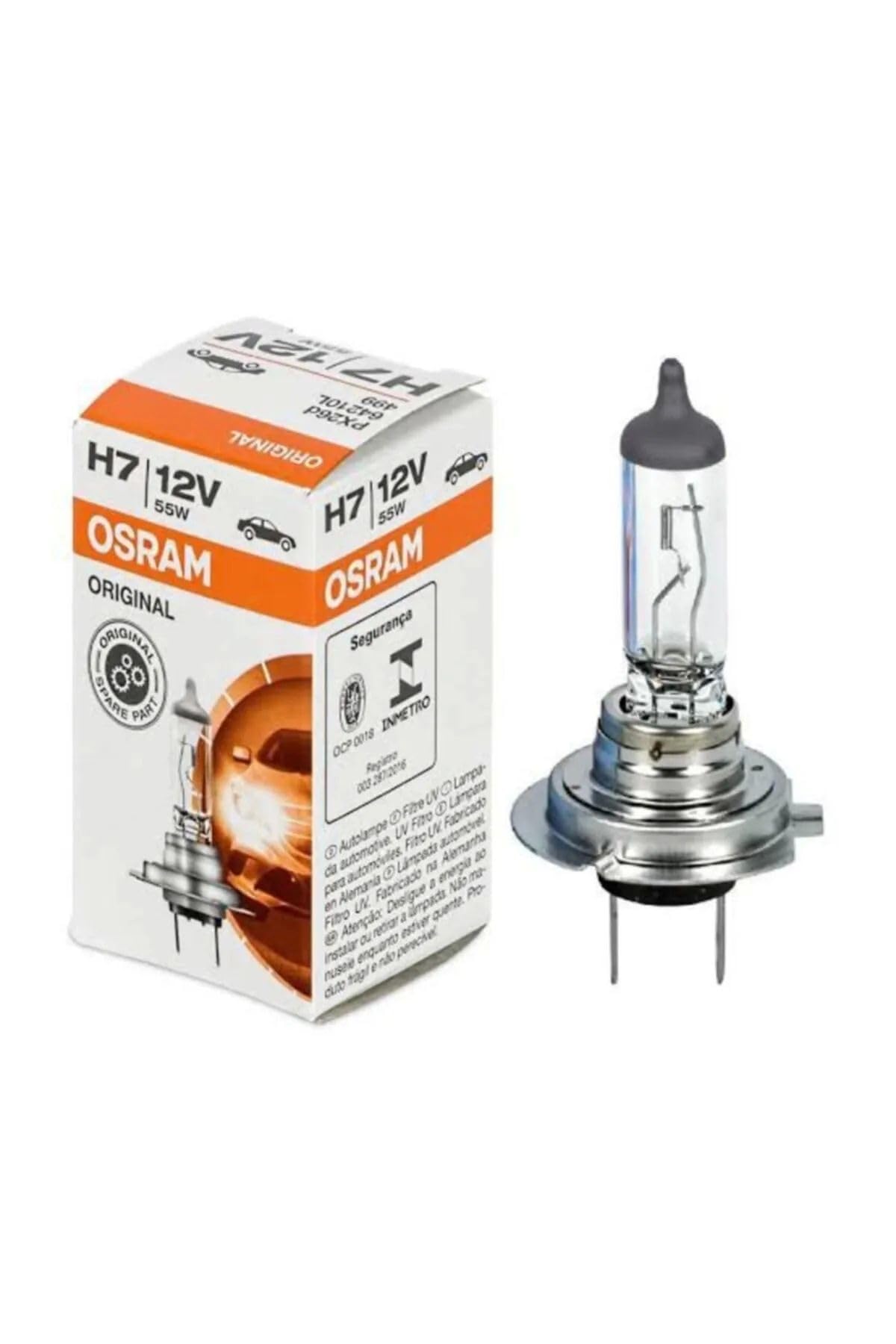 Osram ORIGINAL H7, halogēna prožektoru spuldze, 64210, 12V PKW, saliekamā iepakojumā (1 gab.)