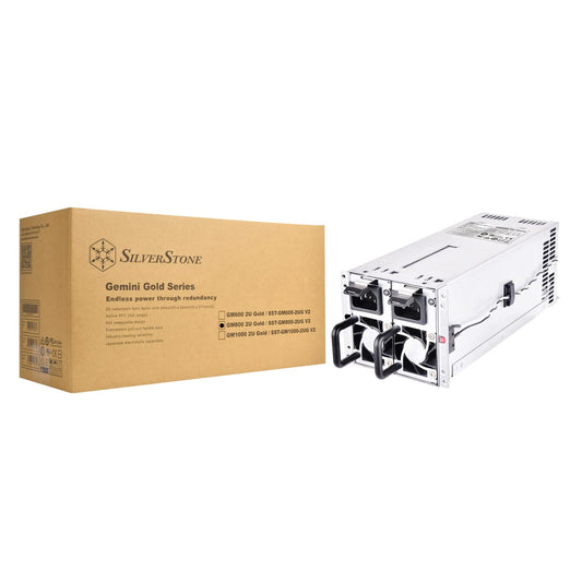 Silverstone GM800 2U Gold - 800W redundant power supply, Cybenetics Gold efficiency, compact 2U design, SST-GM800-2UG V2.
