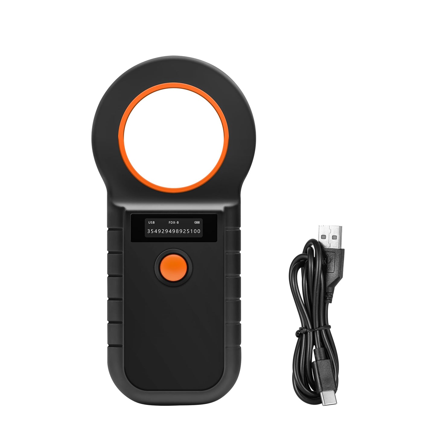 Mājdzīvnieku mikroshēmas skeneris ar OLED, mikroshēmu lasītājs suņiem, uzlādējams USB dzīvnieku mikroshēmu lasītājs, mikroshēmu ID skeneris mājdzīvniekiem