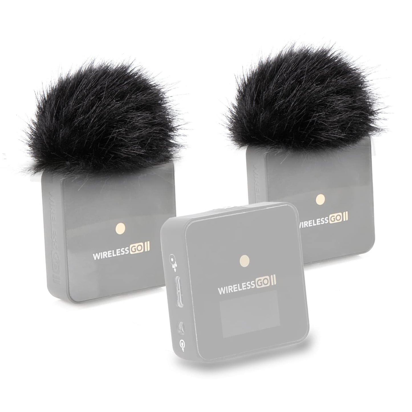 Mikrofona vēja aizsargs SUNMON, saderīgs ar RODE Wireless Go 2, profesionāls pop filtrs, pūkains mikrofona apvalks trokšņu samazināšanai, 2 gab.