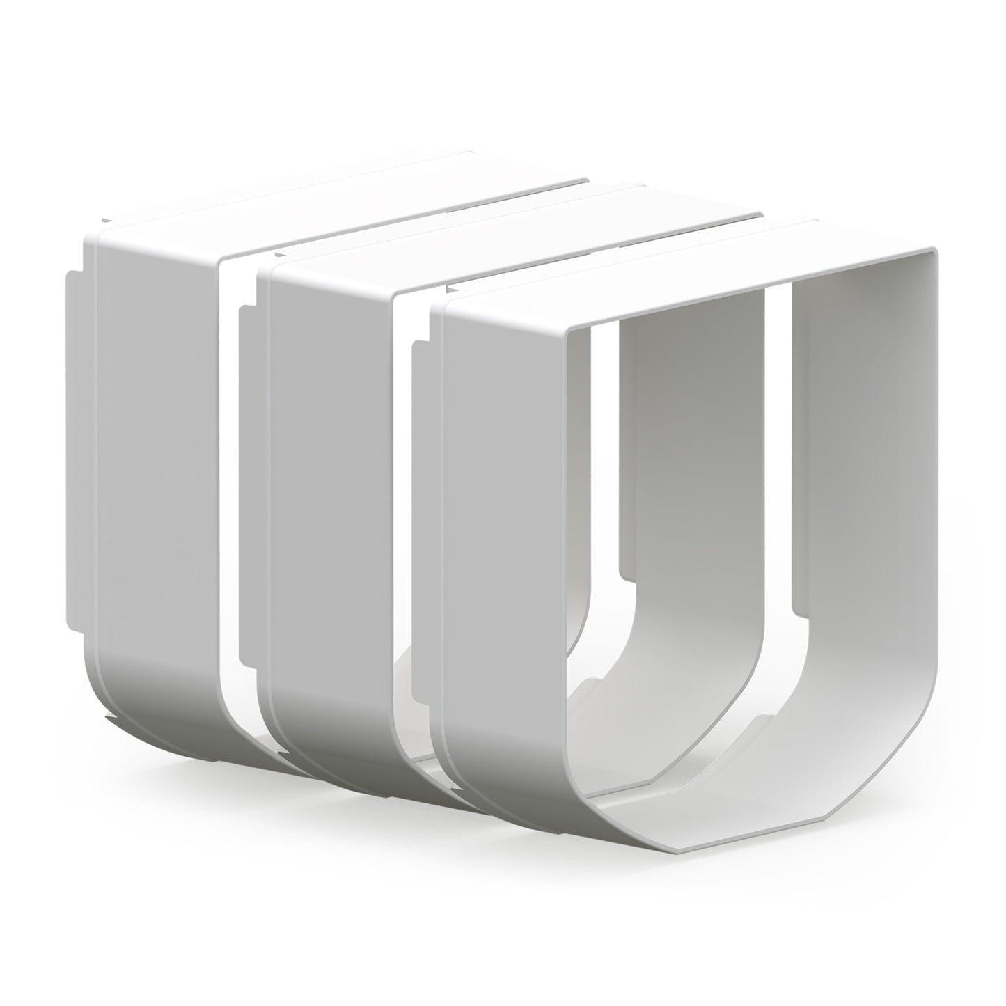 SureFlap mikroshēmas kaķu durtiņu tuneļa pagarinātājs, 50 mm, balts plastmasas piederums montāžai sienā, 3 gab.