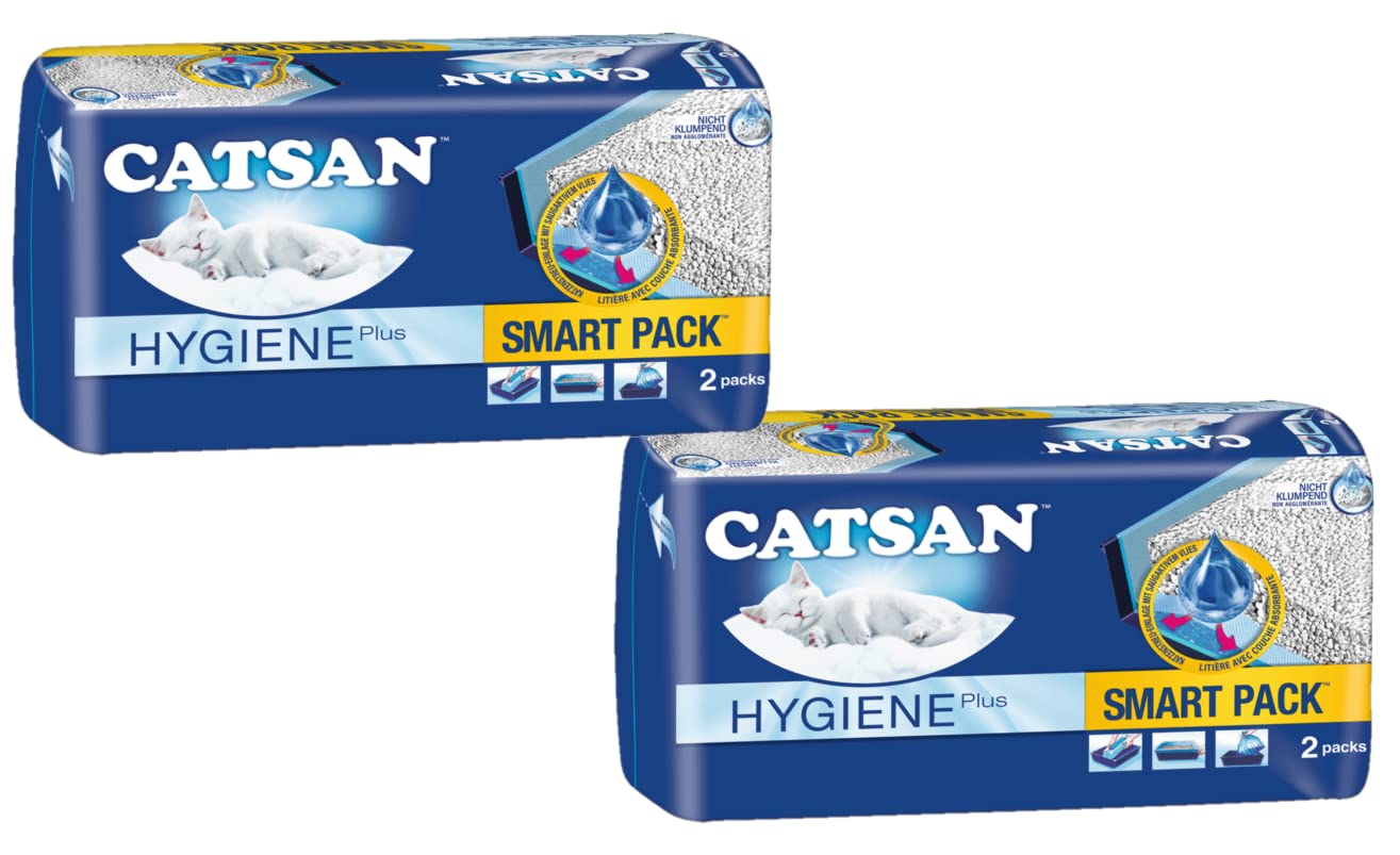 Kaķu pakaiši CATSAN Smart Pack, neklumpējoši, uz absorbējoša flīsa, 2 iepakojumi ar 4 pakām, 16 L (4 x 4 L)