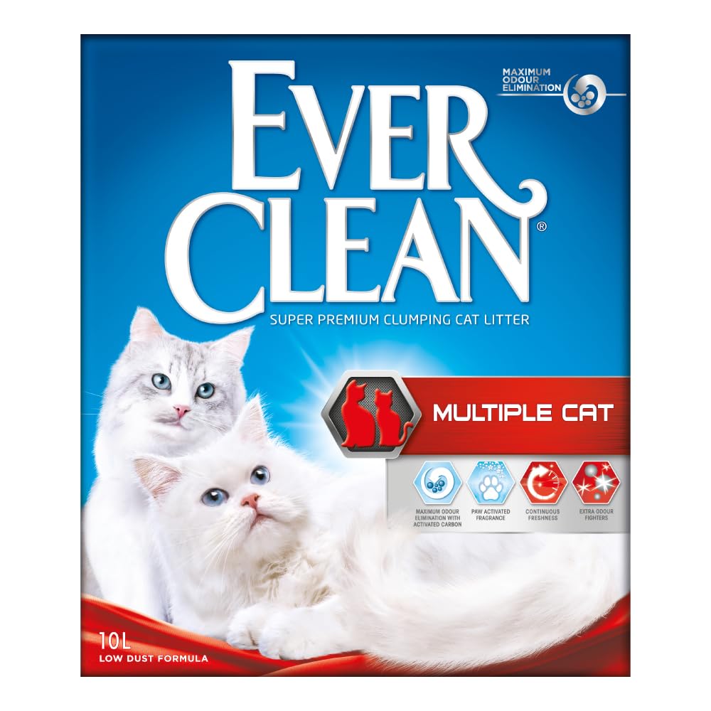 Kaķu smiltis Ever Clean Multiple Cat, 10 l, EEVC017, salipstošas, ar smaržu, daudzkārtai lietošanai