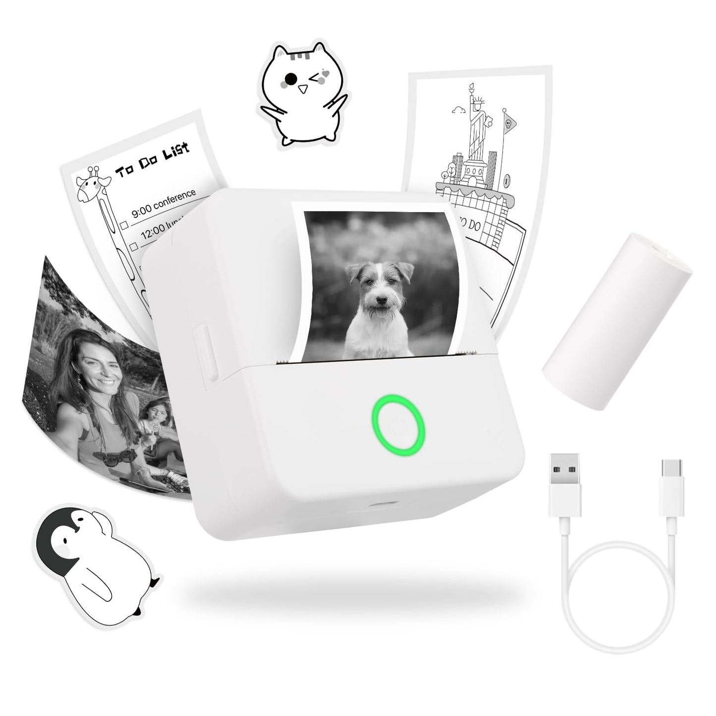 Mini printeris HP Sprocket pārnēsājams 2x3 collu tūlītējās foto drukas printeris (rozā) ZINK papīra komplekts