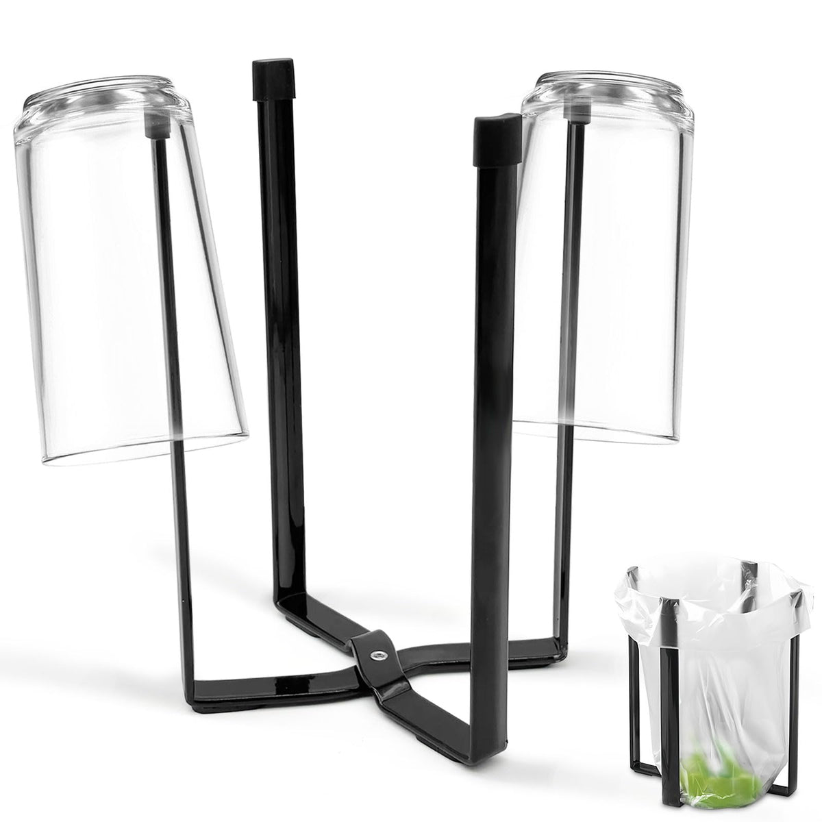 Salokāms pudeļu žāvēšanas statīvs Druuzyl, 21,5 cm, melns - daudzfunkcionāls žāvēšanas statīvs zīdaiņu pudelēm un virtuves pudelēm, vietu taupošs un stabils