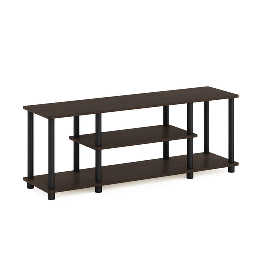 Furinno izklaides/TV plaukts ar dažādām uzglabāšanas vietām, tumši brūns/melns, 29.72 x 29.72 x 41.15 cm