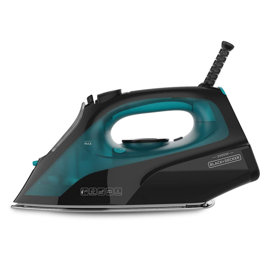 BLACK+DECKER BXIR2403E - steam iron, ceramic soleplate, 2400W power, black color