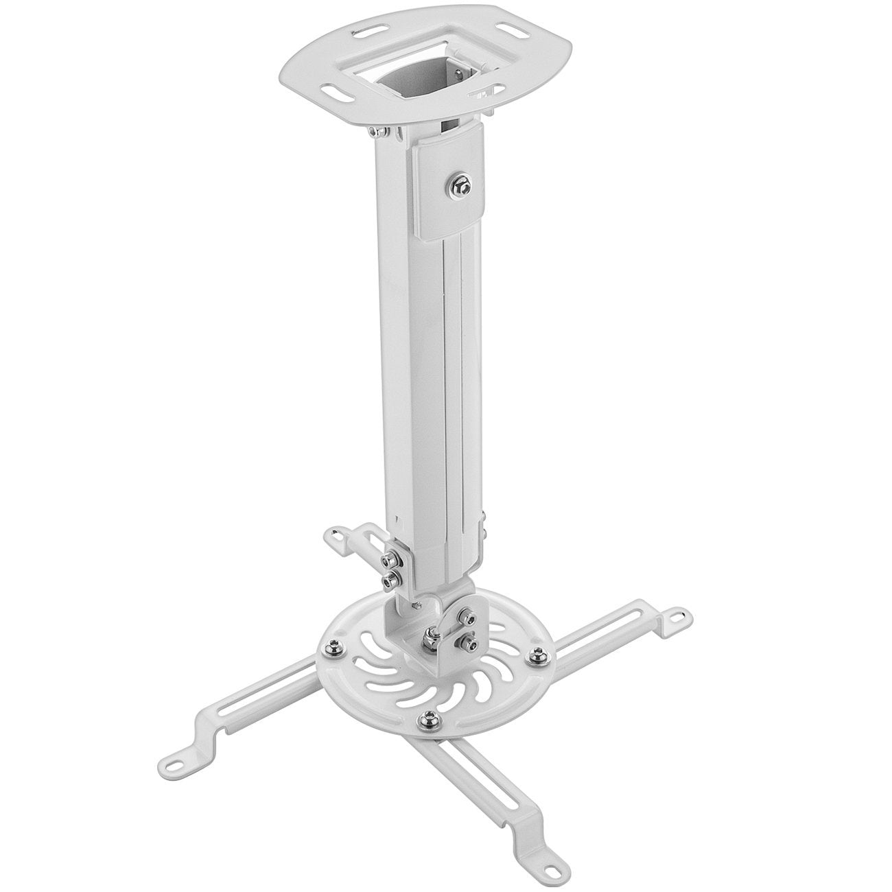 Projektora stiprinājums pie griestiem deleyCON, 13,5Kg, 380-580mm, balts