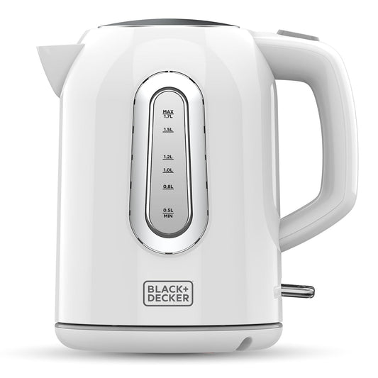 BLACK+DECKER BXKE2204E - 1.7L kettle, 2200W, 360° base, automatic shut-off, viewing window, removable filter, lightweight