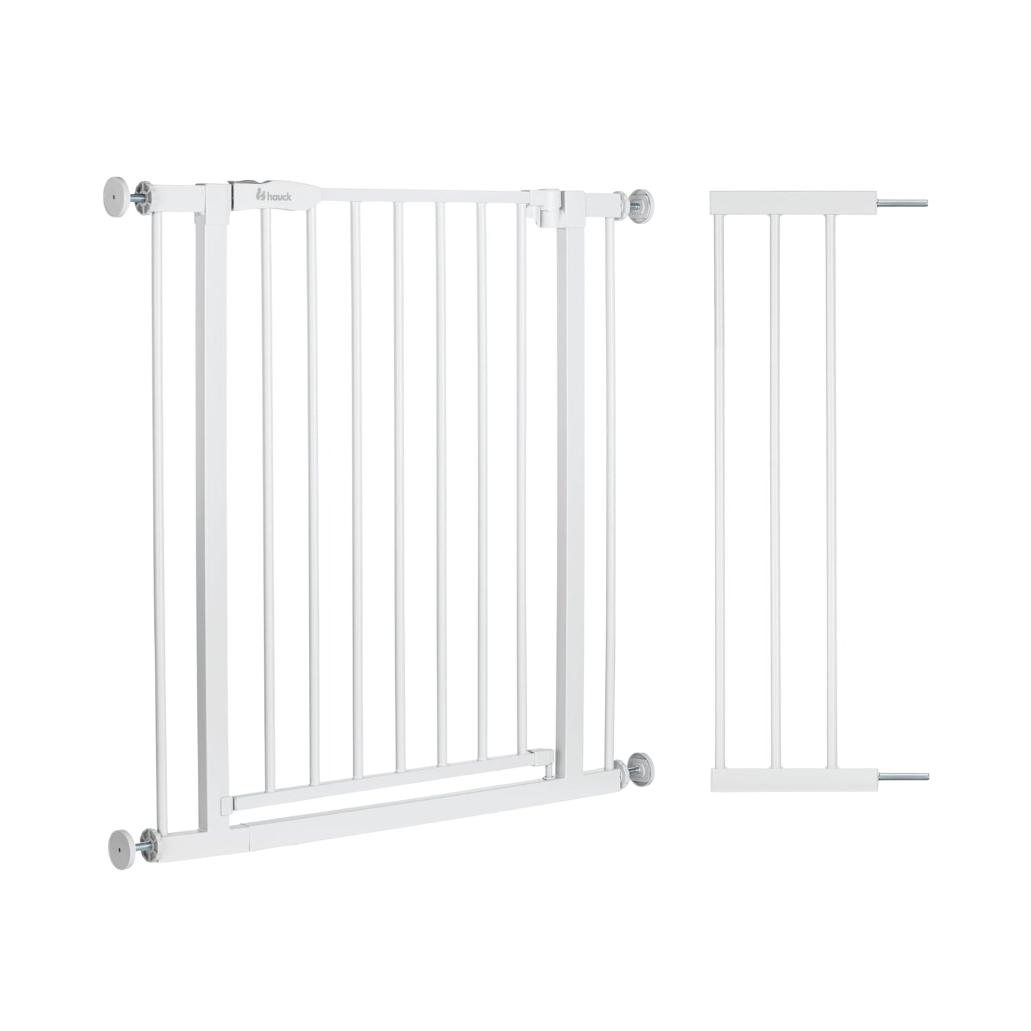 Bērnu drošības vārti bez urbšanas hauck Standard ar 21 cm pagarinājumu, White
