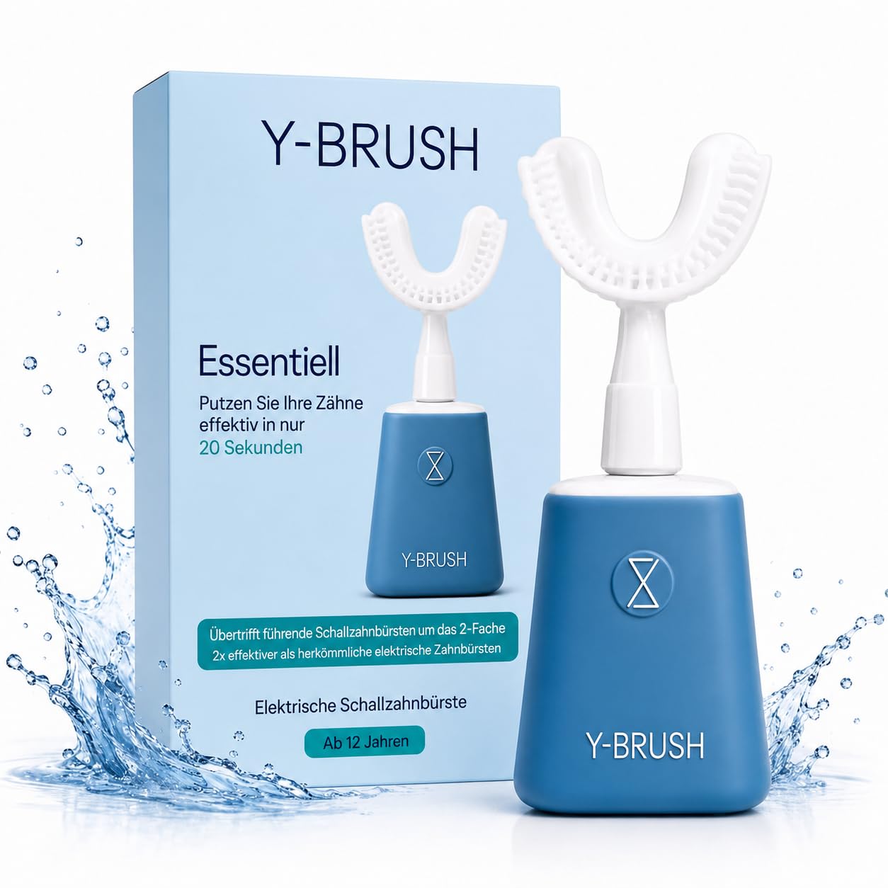 Y-Brush Essential U veida automātiskā zobu birste, visai mutei, 3 mēneši