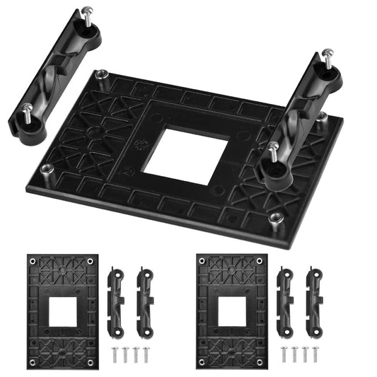 OLRWSLG AM4 kronšteins - 3 gab. ABS aizmugurējā plāksne, 90 x 54 mm, melns, AMD B350 X370 A320 mātesplate.